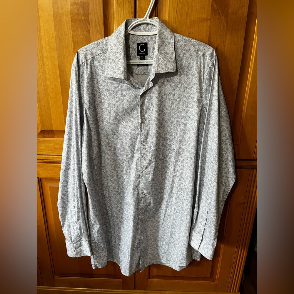 Mens dress shirt, paisley print